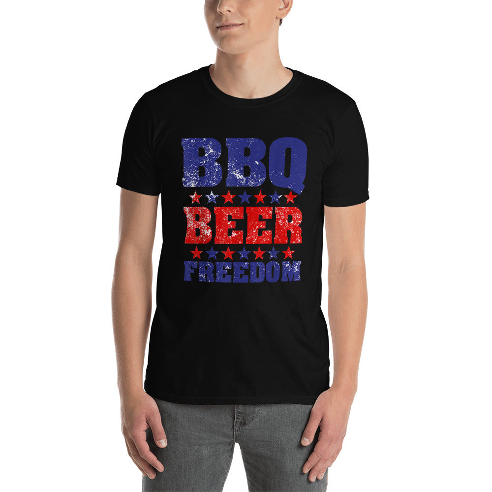 BBQ Beer Freedom Short-Sleeve Unisex T-Shirt