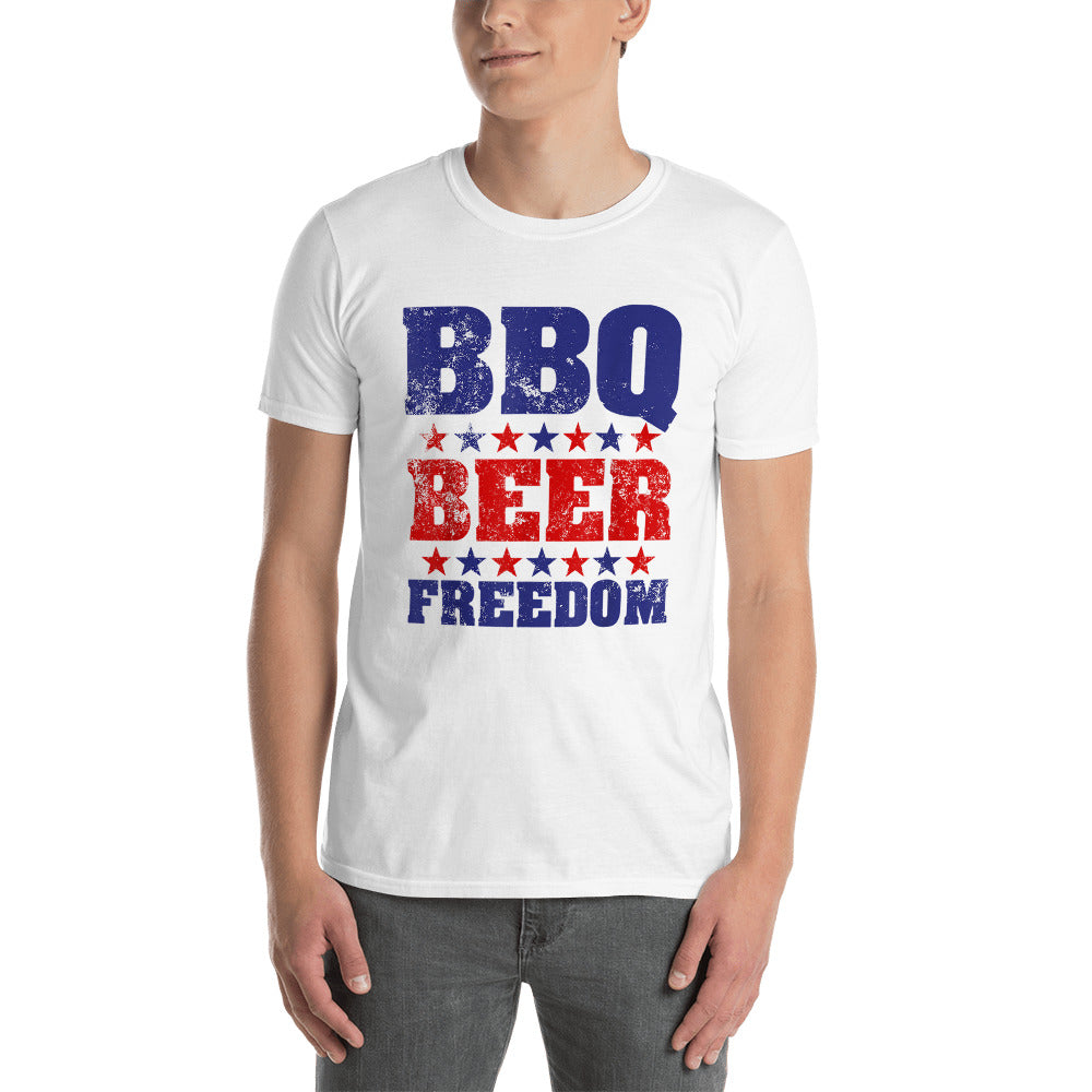 BBQ Beer Freedom Short-Sleeve Unisex T-Shirt