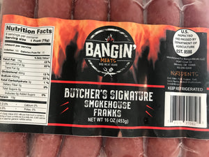 BanginMeats Butcher's Signature Smokehouse Franks 5 - 1lb Packs