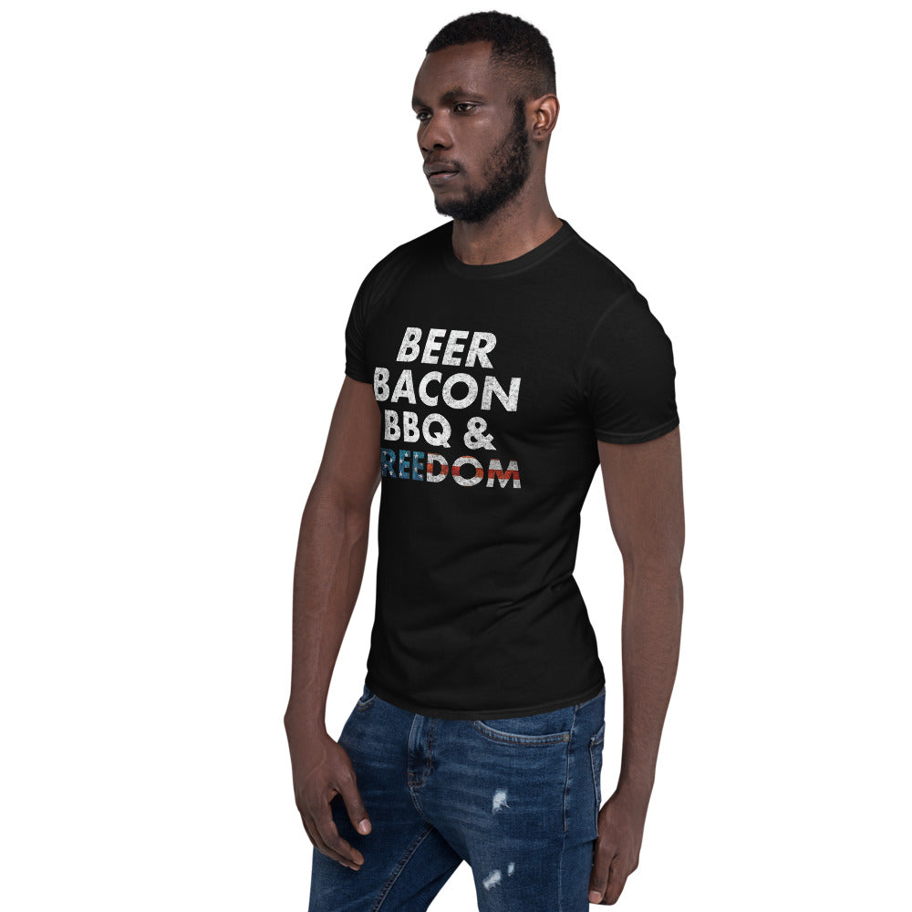 BBQ and Freedom Short-Sleeve Unisex T-Shirt