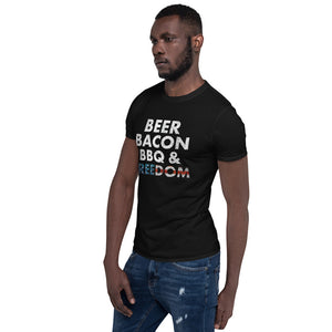 BBQ and Freedom Short-Sleeve Unisex T-Shirt