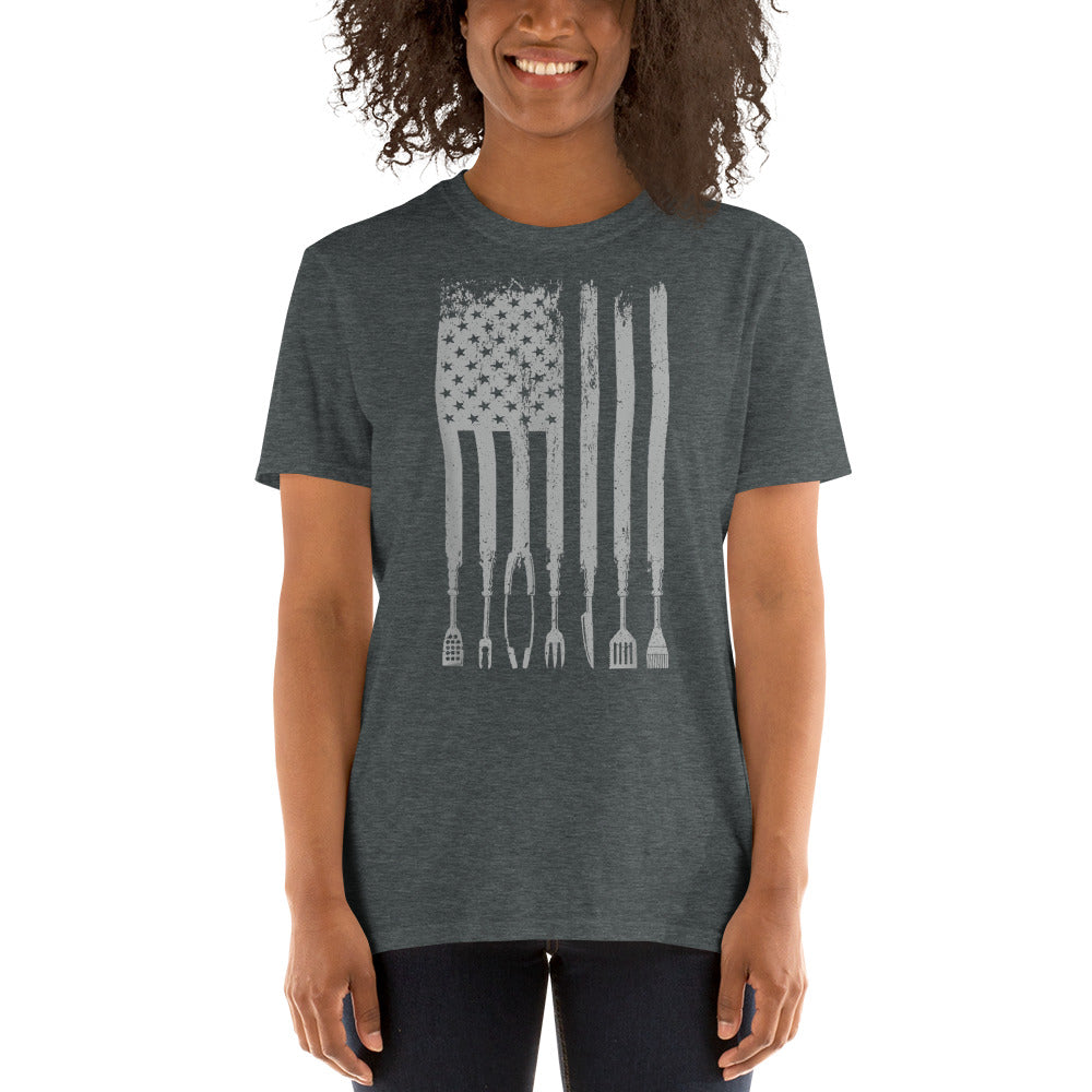Grilling Flag Short-Sleeve Unisex T-Shirt