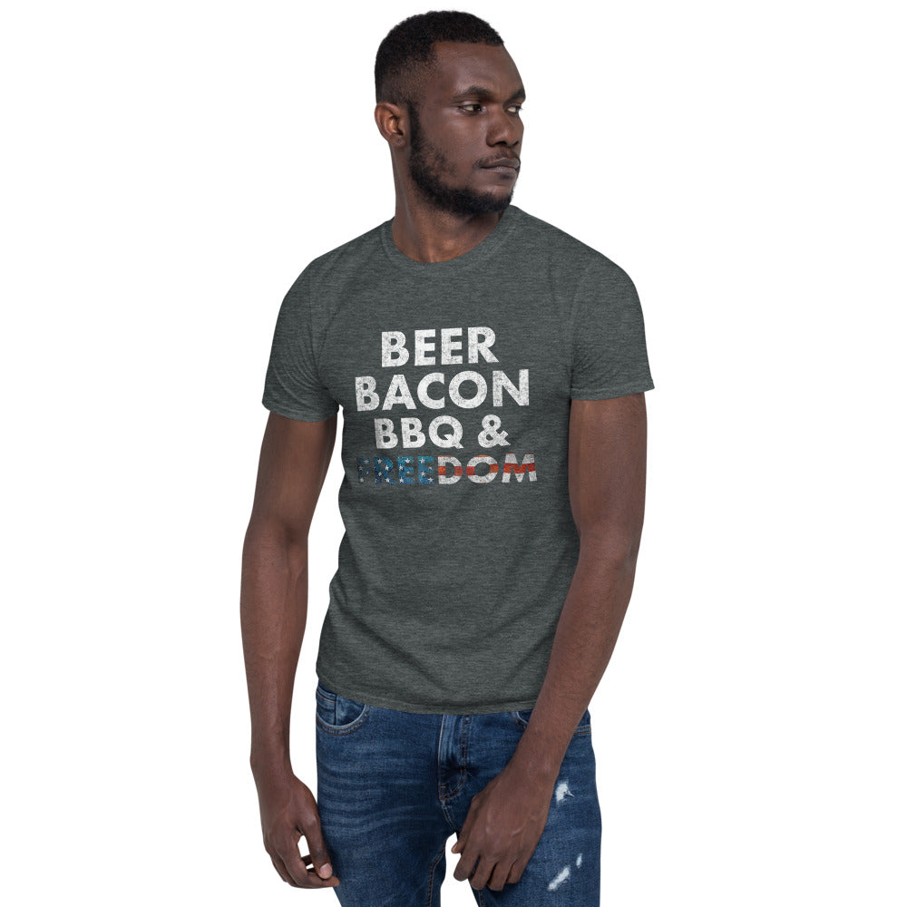 BBQ and Freedom Short-Sleeve Unisex T-Shirt