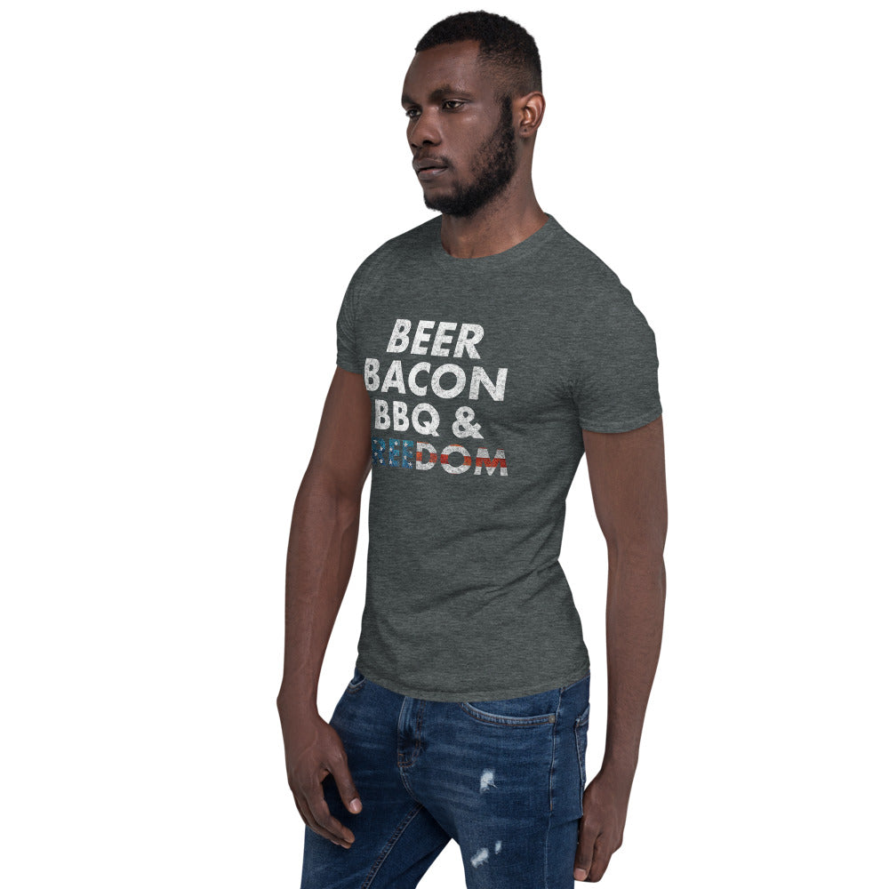 BBQ and Freedom Short-Sleeve Unisex T-Shirt