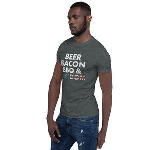 BBQ and Freedom Short-Sleeve Unisex T-Shirt