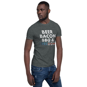 BBQ and Freedom Short-Sleeve Unisex T-Shirt