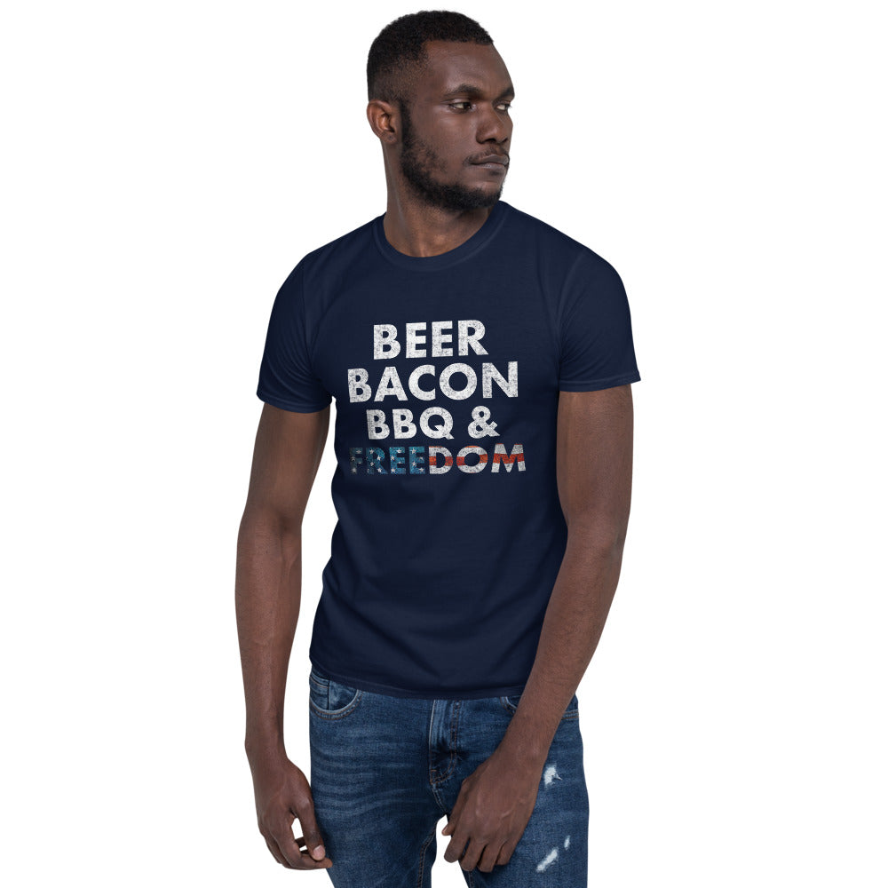 BBQ and Freedom Short-Sleeve Unisex T-Shirt
