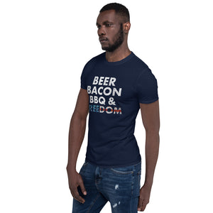 BBQ and Freedom Short-Sleeve Unisex T-Shirt