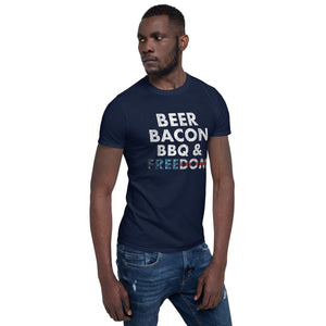 BBQ and Freedom Short-Sleeve Unisex T-Shirt