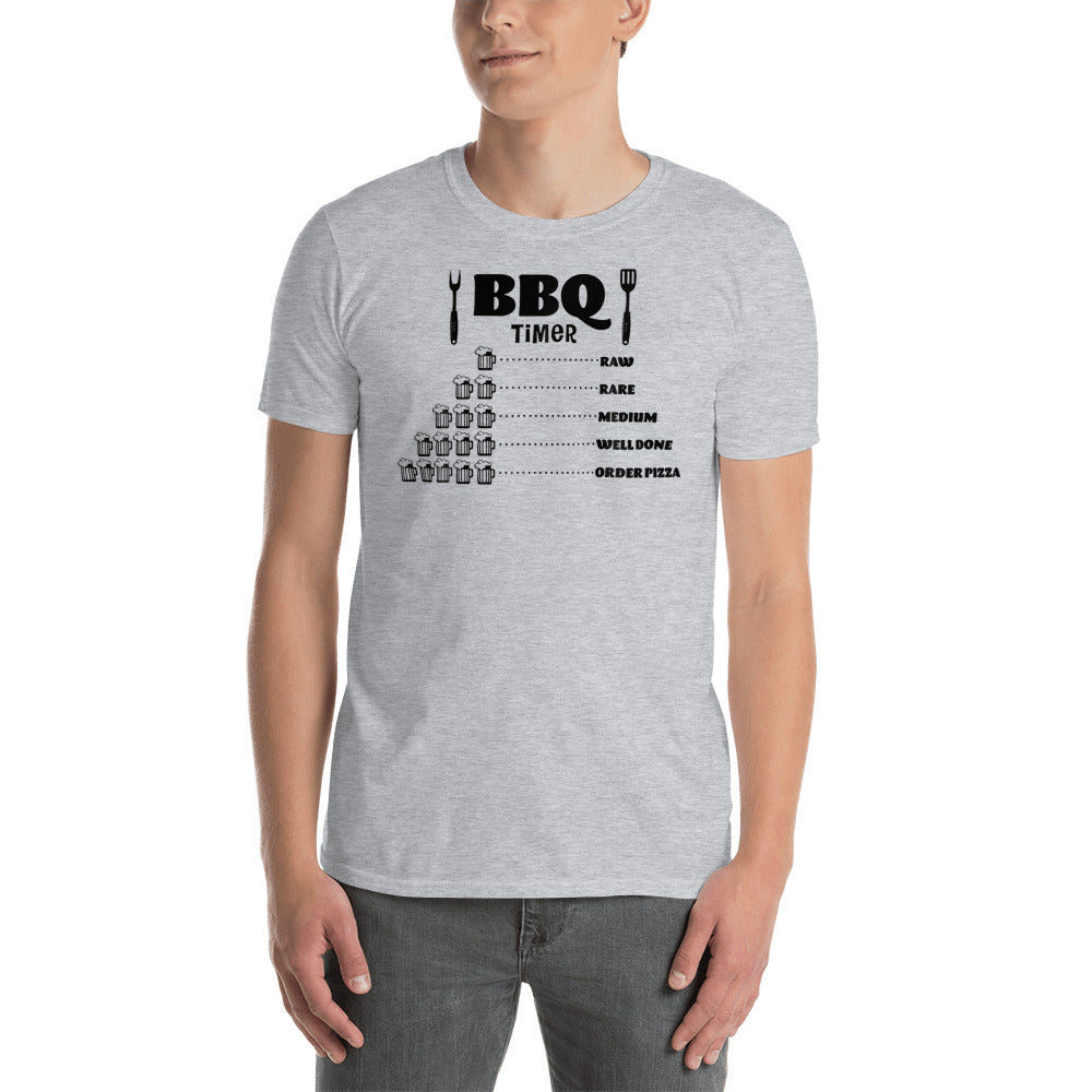 
            
                Load image into Gallery viewer, BBQ Timer Beer (Light Colors) Short-Sleeve Unisex T-Shirt
            
        