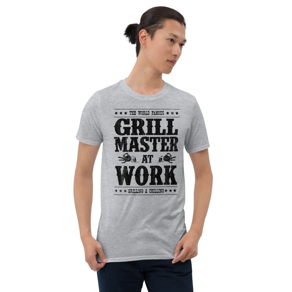 Grill Master At Work (Light Colors) Short-Sleeve Unisex T-Shirt