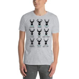 Reindeer BBQ (Light Colors) Short-Sleeve Unisex T-Shirt