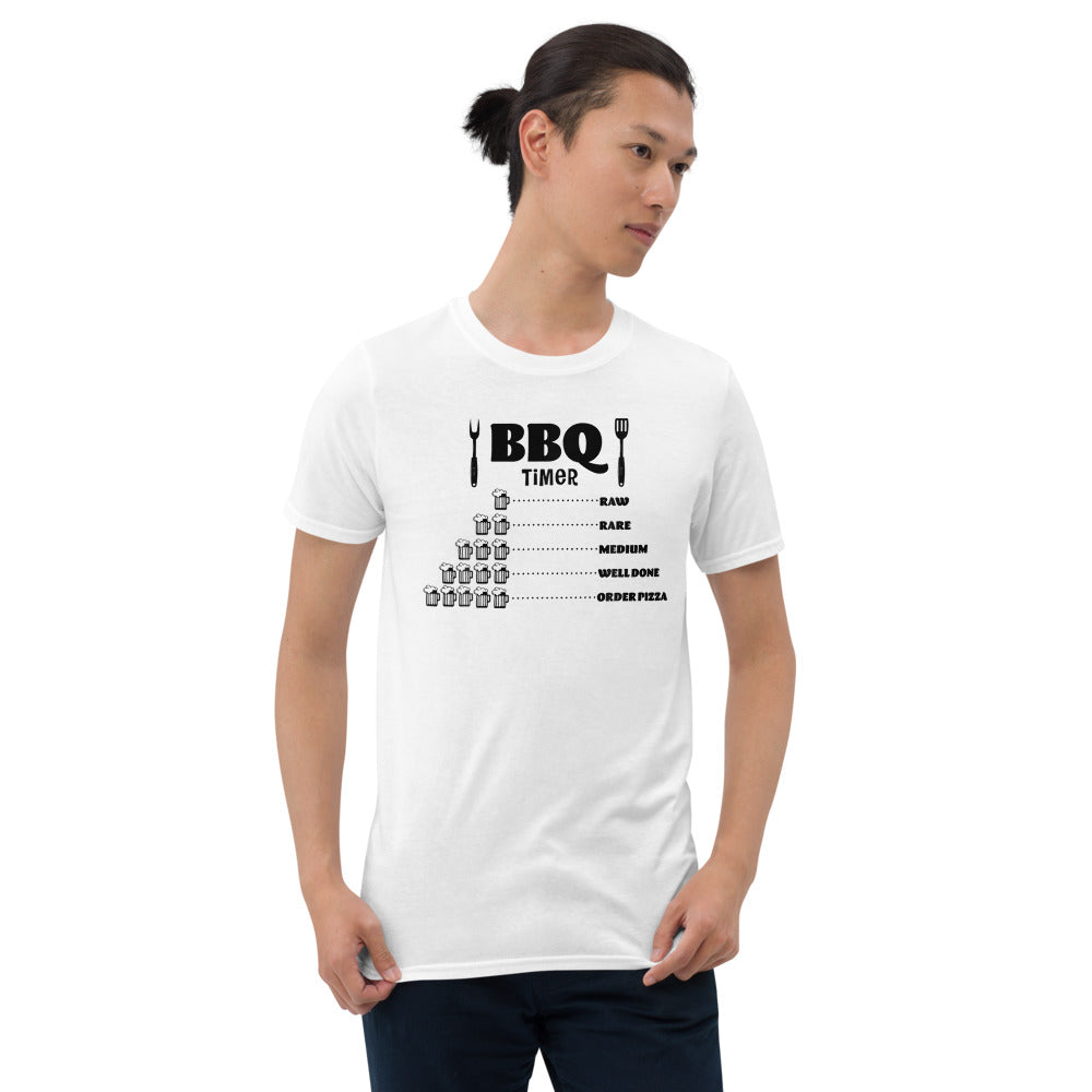 BBQ Timer Beer Design 2 (Light Colors) Short-Sleeve Unisex T-Shirt