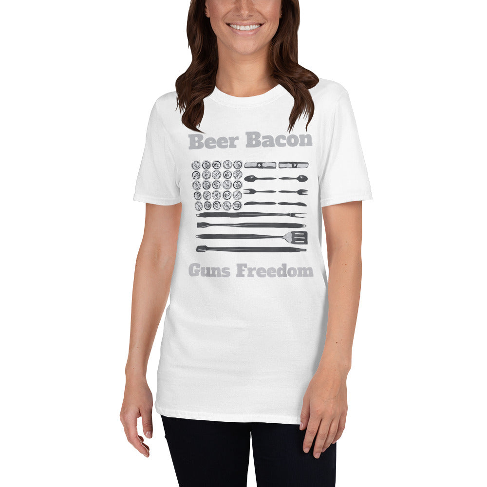 Beer Bacon Guns Freedom Short-Sleeve Unisex T-Shirt
