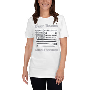 Beer Bacon Guns Freedom Short-Sleeve Unisex T-Shirt